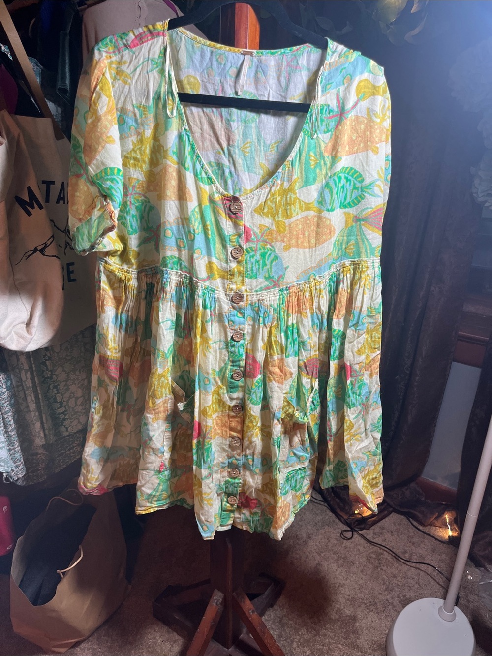 Free People Pastel Floral cotton in Mint, Yellow & Blush